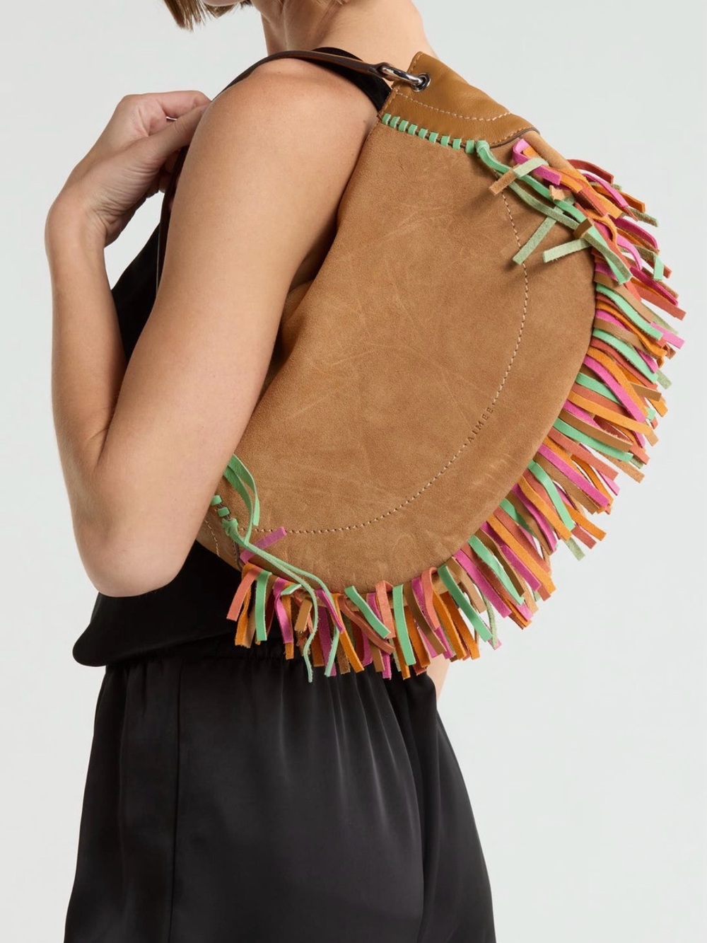 Aimee Dante Fringe Leather Shoulder Bag